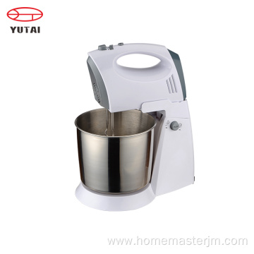 modern kitchen hand mixer with stainless steel bowl